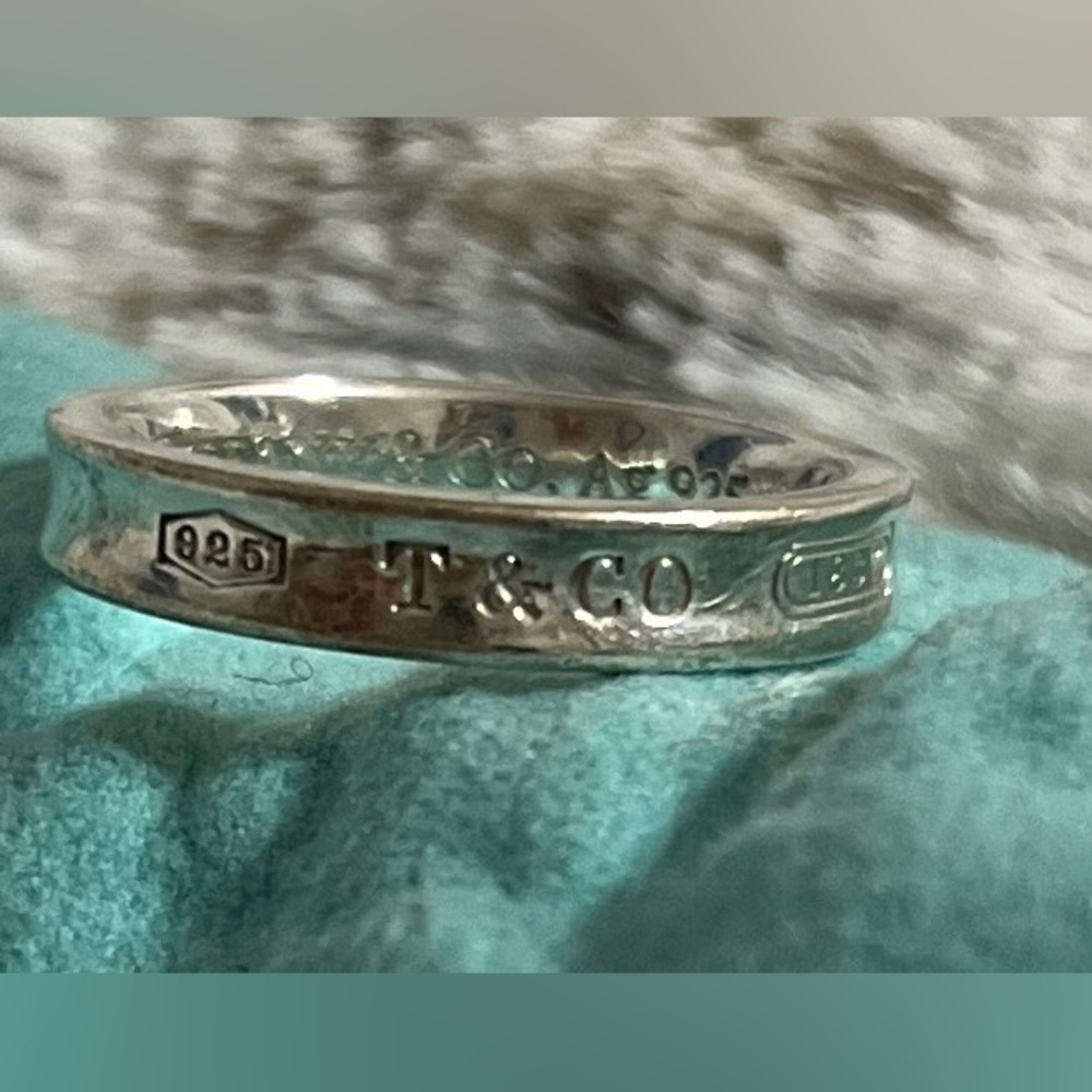 Tiffany co silver 1837 band ring